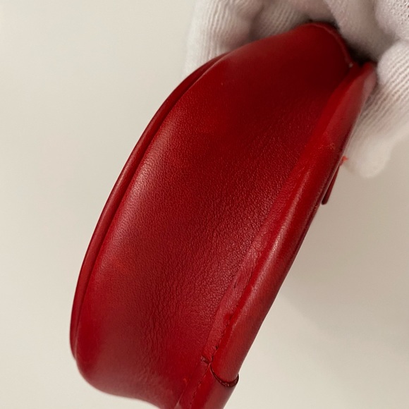 Vintage Coach Belt Bag Crossbody Mini Convertible 2 Way Pouch Red Made in USA - Picture 7 of 11